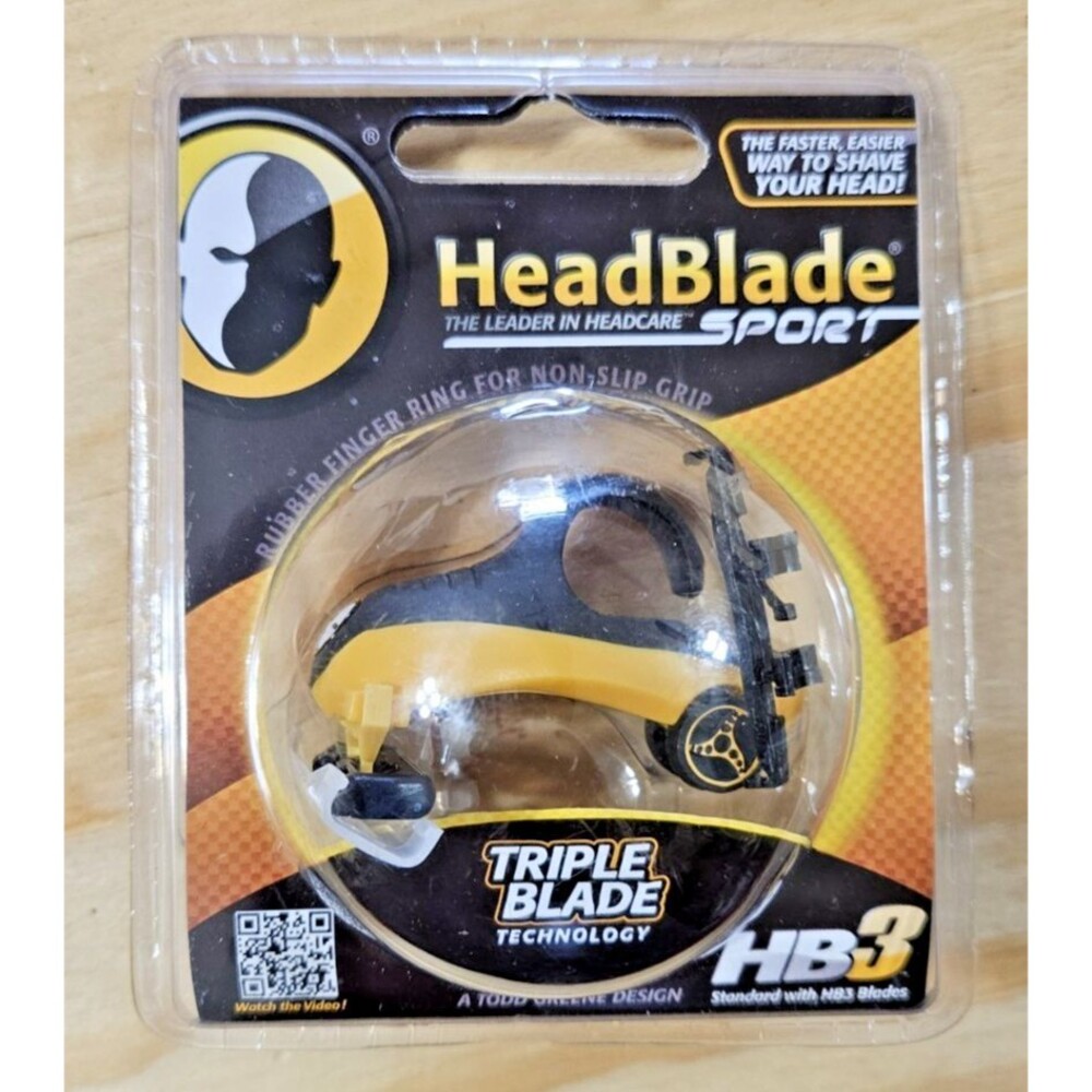 NEW Vtg HeadBlade Sport Ultimate Head Shave Razor W/ Wheels hb3 triple blade